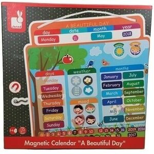 Janod Magnetic Calendar A Beautiful Day‎ Kids Toy Multicolor Educational Board